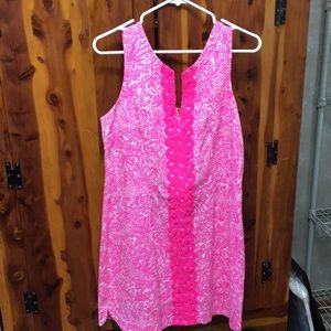 NWT Lilly for Target Pink & White Shift Size 12